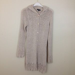 Beige/Cream BCBG Maxazria Sweater Coat with hood